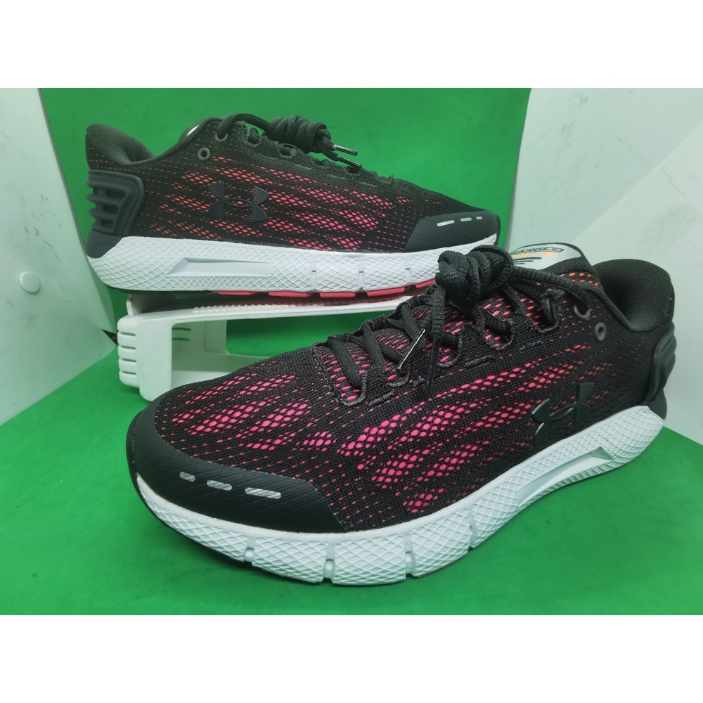 Under Armour Charged Rogue Womens Running Shoes Black Pink 3021247-105 Size 11